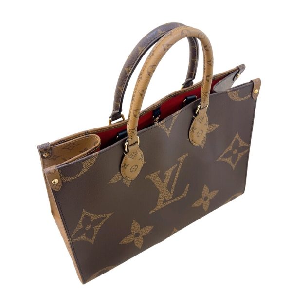 2300039418141 5 LOUIS VUITTON On the Go MM Brown Giant Reverse Handbag