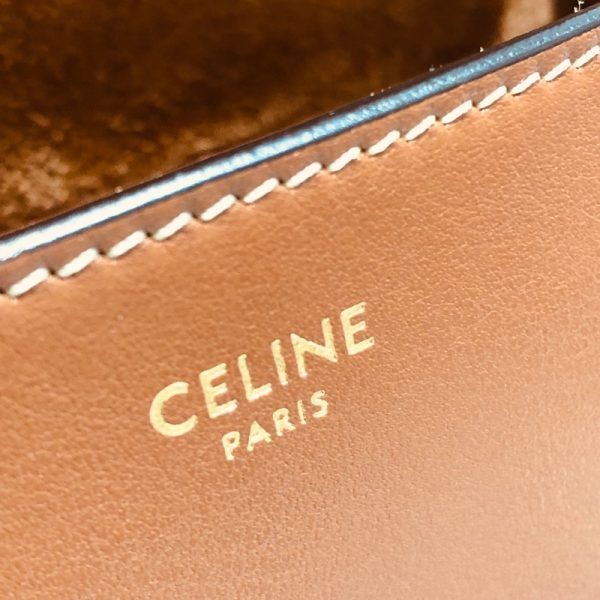 2300039479067 4 Celine Folco Triomphe Shoulder Bag Tan Calf Shoulder Bag