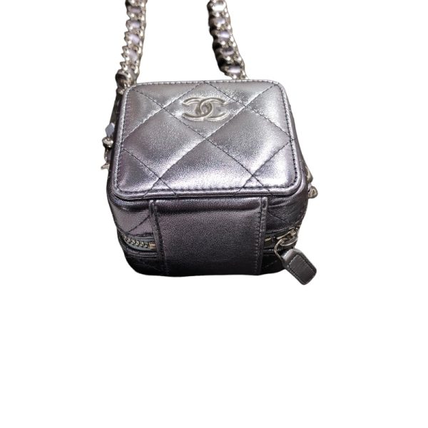 2300039596320 3 CHANEL Coco Punk Cube Shoulder Bag Lambskin Shoulder Bag