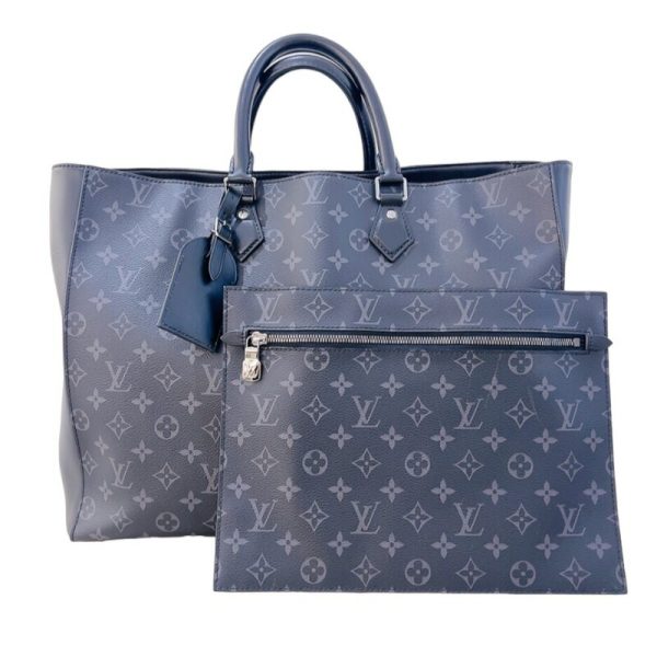 2300039597198 13 LOUIS VUITTON Grand Sac Black Monogram Eclipse Tote Bag