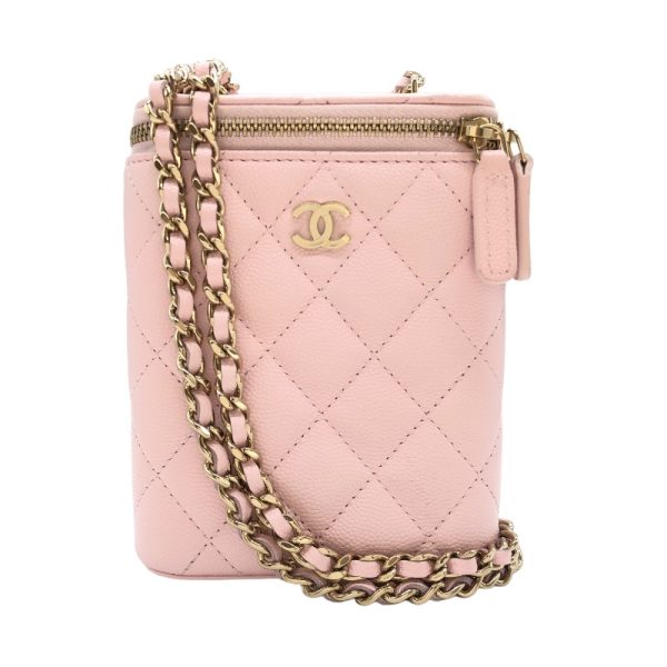 2300039598157 1 CHANEL small vanity case pink caviar skin shoulder bag