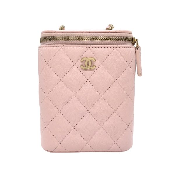 2300039598157 2 CHANEL small vanity case pink caviar skin shoulder bag