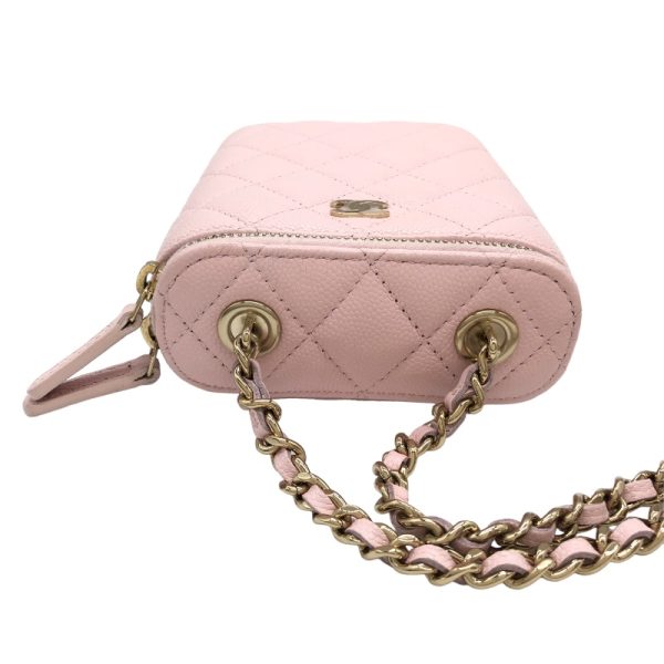 2300039598157 4 CHANEL small vanity case pink caviar skin shoulder bag