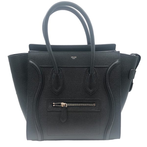 2300039612457 1 Celine Luggage Micro Shopper Black Calf Handbag