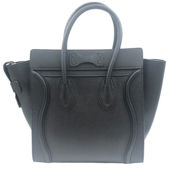 2300039612457 2 Celine Luggage Micro Shopper Black Calf Handbag