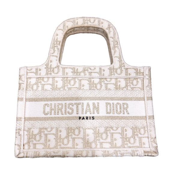 2300039715943 1 Christian Dior Book Tote Mini S5475IW Oblique Jacquard Handbag