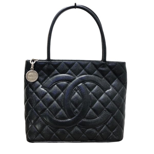 2300039739291 1 CHANEL Tote Black Metal Caviar Skin Tote Bag