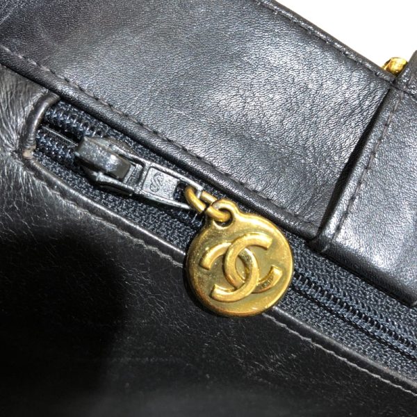 2300039744721 12 CHANEL Chain Tote Bag Black GD Tote Bag