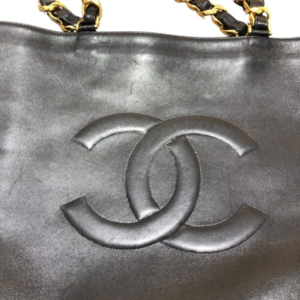 2300039744721 7 CHANEL Chain Tote Bag Black GD Tote Bag