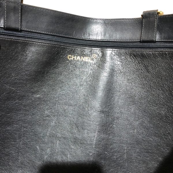 2300039744721 8 CHANEL Chain Tote Bag Black GD Tote Bag