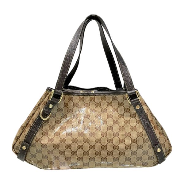 2300039751354 1 GUCCI tote bag GG crystal brown canvas tote bag