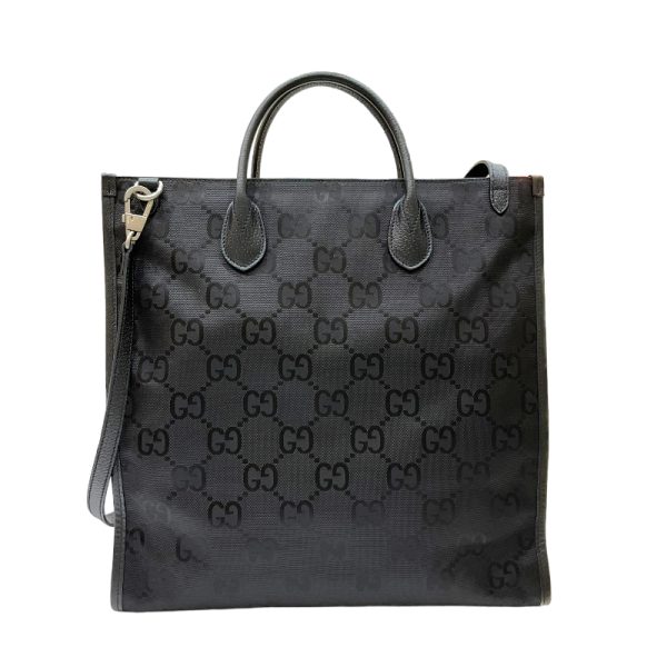 2300039751712 2 GUCCI Off the Grid 2way bag black GG nylon tote