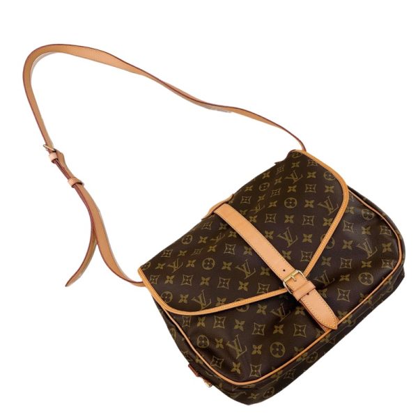 2300039765870 9 LOUIS VUITTON Saumur 35 M42254 Brown Shoulder Bag