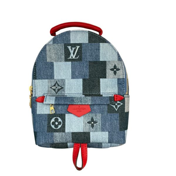 2300039798120 1 LOUIS VUITTON Palm Springs Backpack MINI Denim Monogram Rucksack