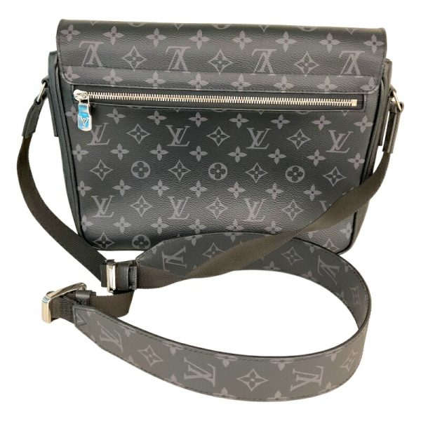 2300039816657 2 LOUIS VUITTON Flap Messenger Black Taigarama Shoulder Bag