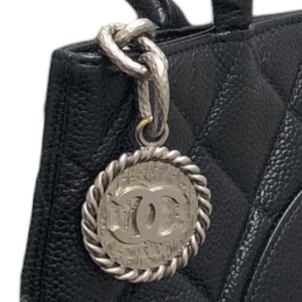 2300039821552 7 CHANEL tote black caviar skin SV handbag