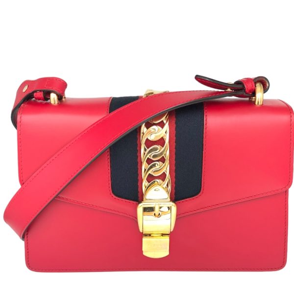 2300039822375 1 GUCCI Sylvie 421882 Hibiscus Red Shoulder Bag