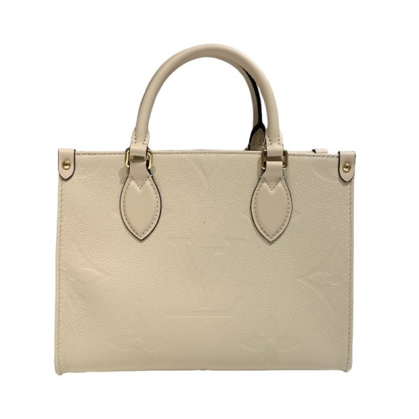 2300039826809 1 LOUIS VUITTON On the Go PM Empreinte White Shoulder Bag