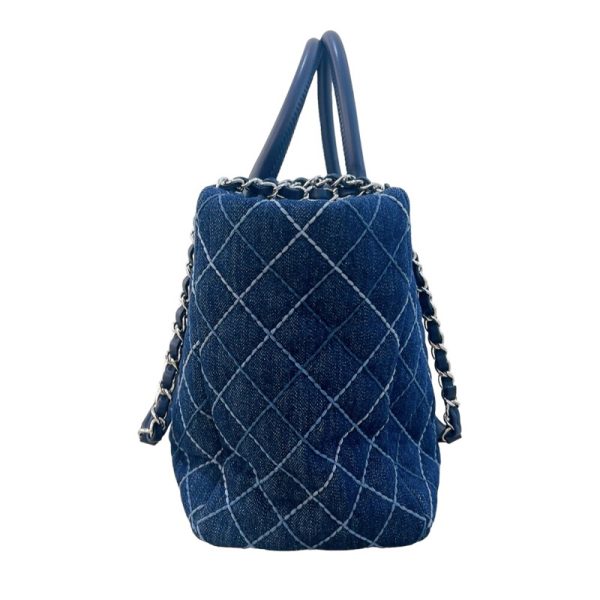 2300039828179 4 CHANEL denim 2way chain tote Blue denim tote bag