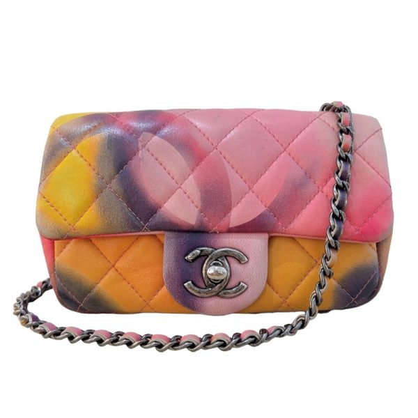 2300039828537 1 CHANEL Mini Matelasse Multicolor Lambskin Shoulder Bag