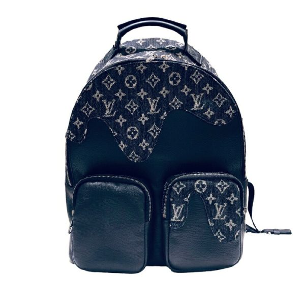 2300039828681 LOUIS VUITTON Multi Pocket Backpack Monogram Denim Taurillon Rucksack