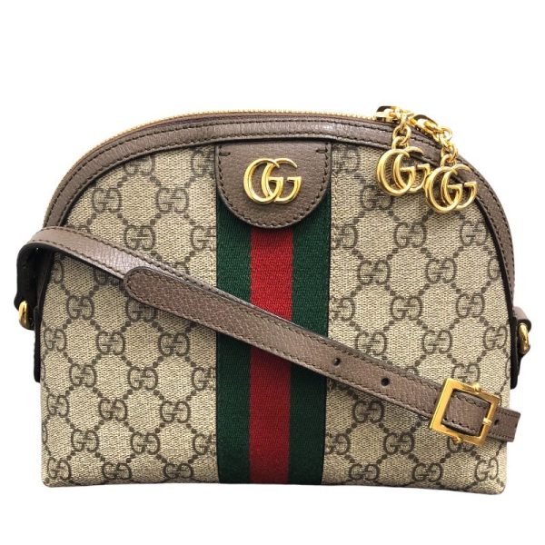 2300039829350 1 GUCCI Ophidia GG Shoulder Bag Brown GG Supreme