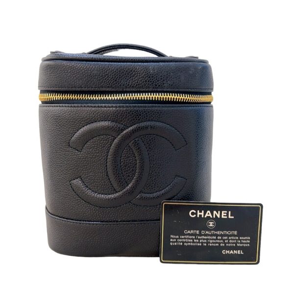 2300039894204 15 CHANEL Vanity Black Caviar Skin Handbag