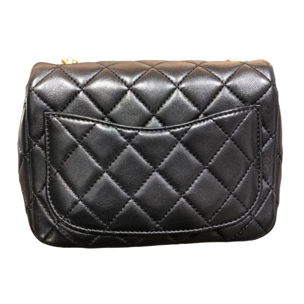 2300039999114 2 CHANEL Mini Matelasse 18 Black Lambskin Shoulder Bag