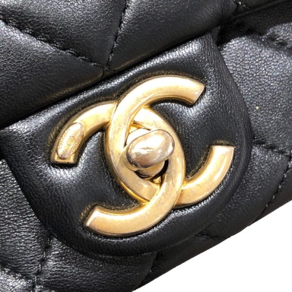 2300039999114 3 CHANEL Mini Matelasse 18 Black Lambskin Shoulder Bag