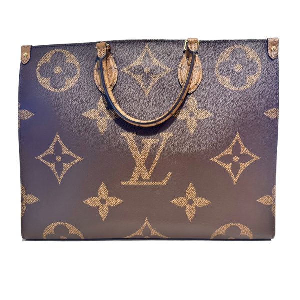 2300039999428 1 LOUIS VUITTON On the Go GM Brown Giant Reverse Shoulder Bag