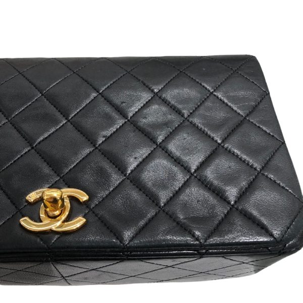 2300040025666 6 CHANEL Chain Shoulder Black Lambskin Shoulder Bag