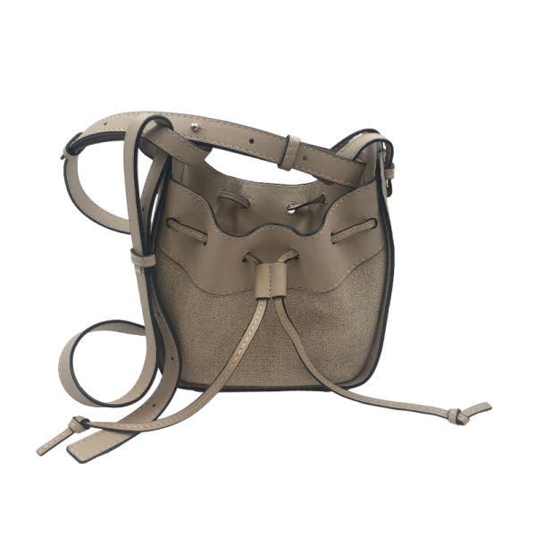 2300040313930 1 LOEWE Hammock Drawstrings Mini Beige Shoulder Bag