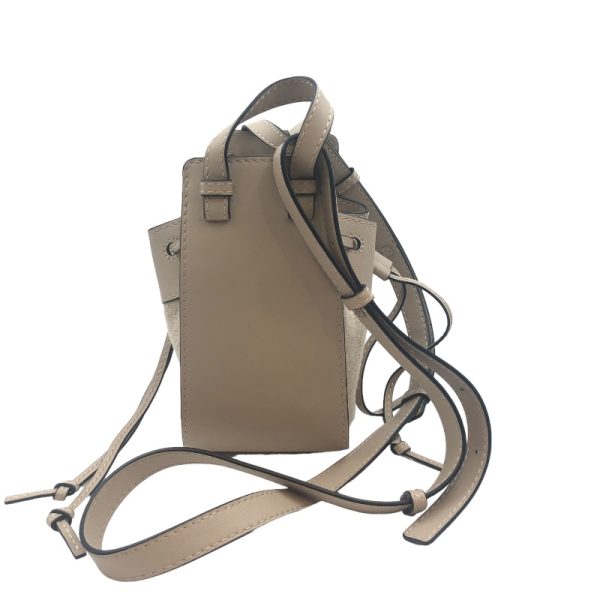 2300040313930 3 LOEWE Hammock Drawstrings Mini Beige Shoulder Bag