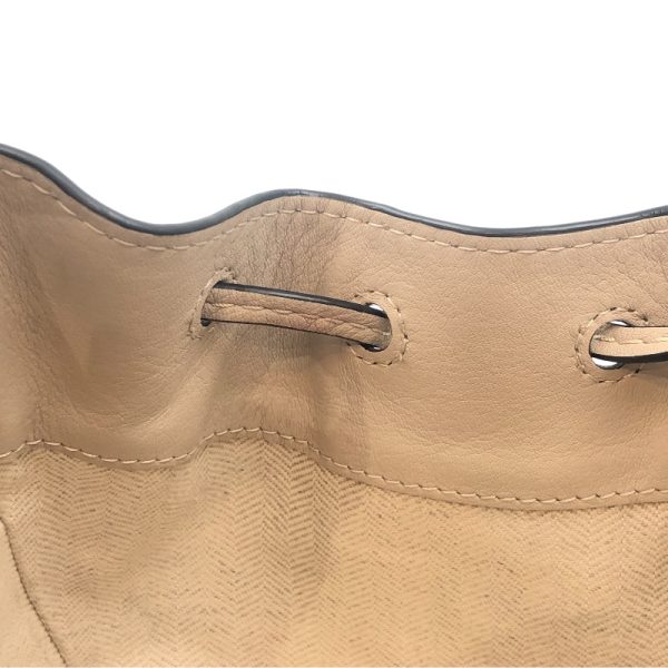 2300040313930 9 LOEWE Hammock Drawstrings Mini Beige Shoulder Bag