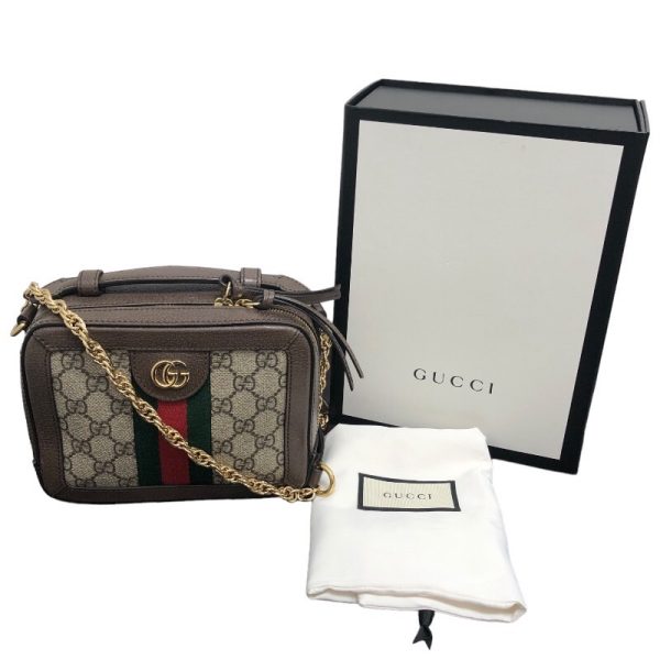 2300040314388 7 GUCCI Ophidia GG Mini Shoulder Bag Brown GG Supreme