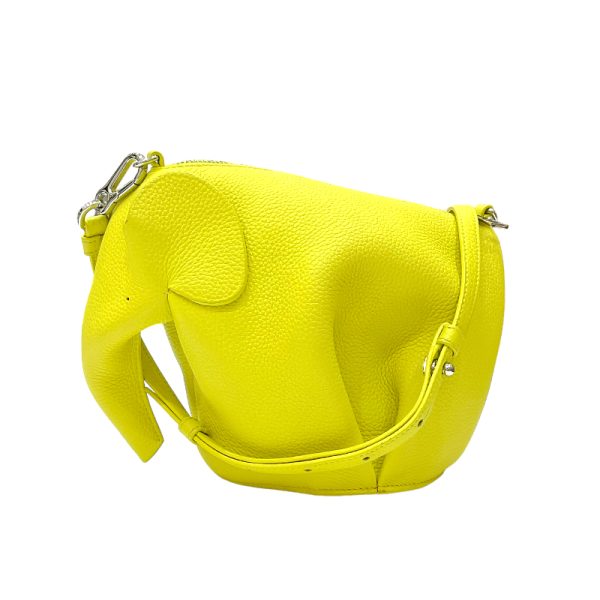 2300040314395 1 LOEWE Elephant Bag Small Lime Calf Shoulder Bag