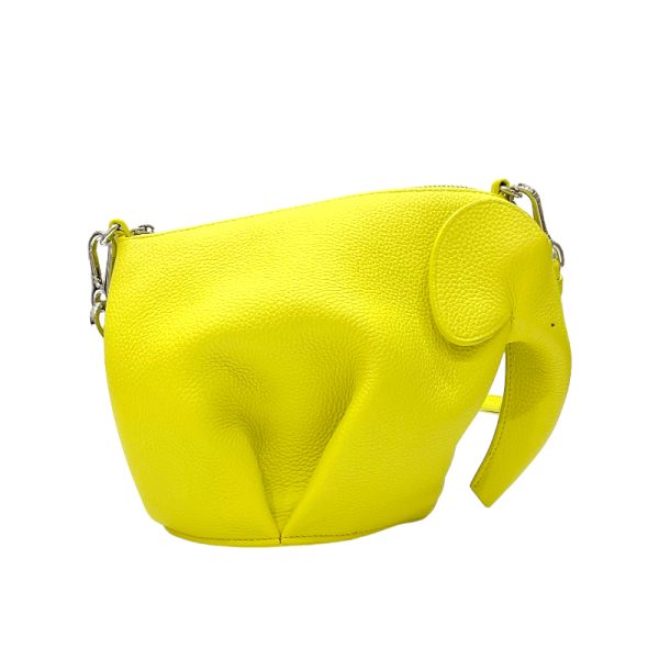 2300040314395 2 LOEWE Elephant Bag Small Lime Calf Shoulder Bag