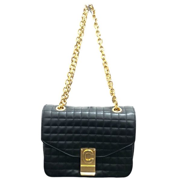 2300040314418 1 Celine small chain shoulder black calf quilted calf shoulder bag