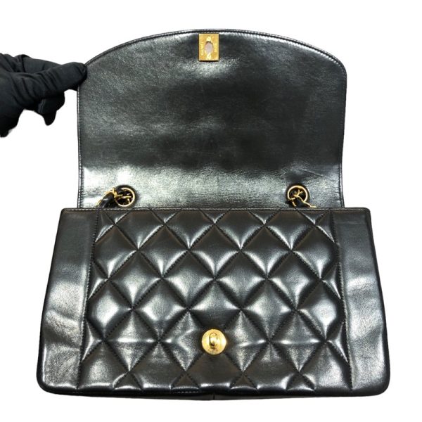 2300040357668 7 CHANEL Diana 25 Black Lambskin Shoulder Bag