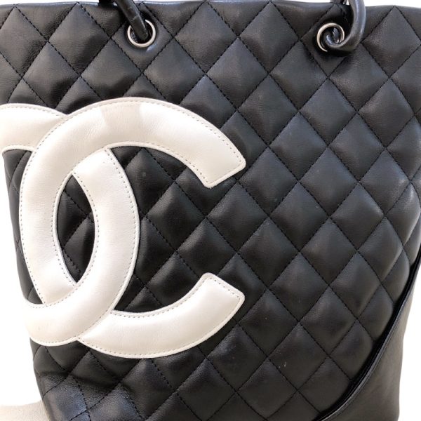 2300040392133 11 CHANEL Cambon Line Tote Bag Small Lamb Handbag