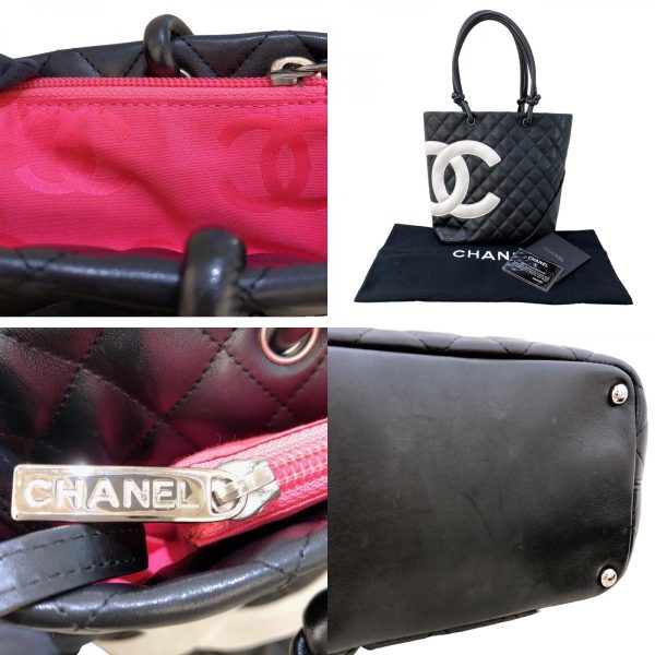 2300040392133 20 c CHANEL Cambon Line Tote Bag Small Lamb Handbag