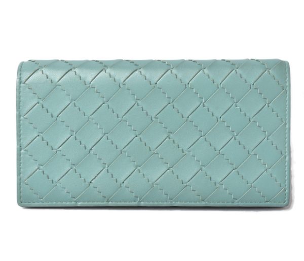 230305 bv 1 Bottega Veneta Flap Long Wallet Blue