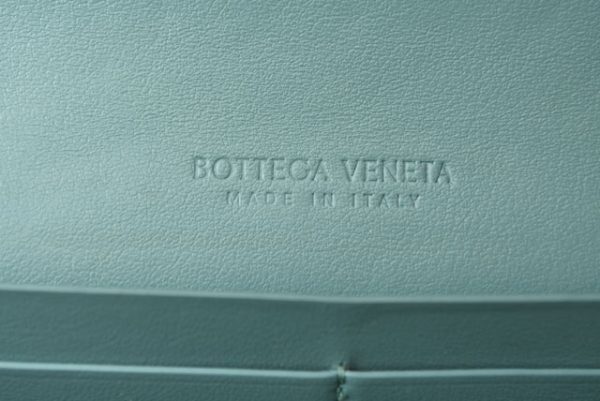 230305 bv 8 Bottega Veneta Long Wallet Intrecciato Blue