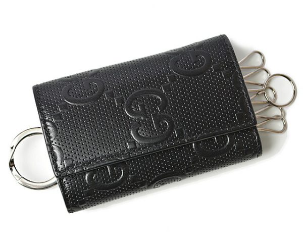 230306 g 1 Gucci GG Key Case Black