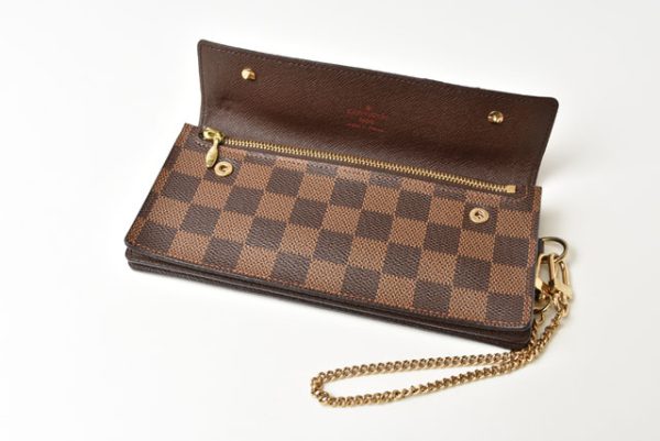 230315 lv 2 Louis Vuitton Accordeon Wallet Long Damier Brown