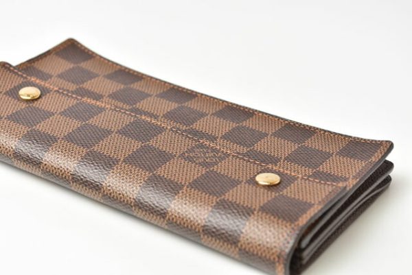 230315 lv 6 Louis Vuitton Long Wallet Portefeuille Accordeon Damier