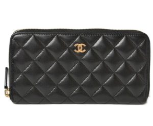 230323 ch 1 Miu Miu PIED DE POULE Houndstooth Wallet Black