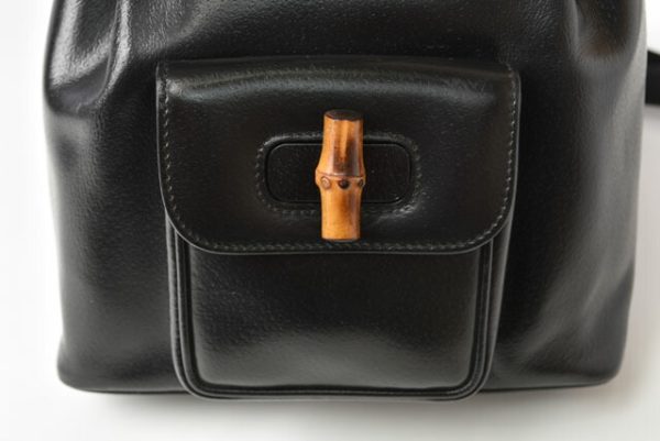 230332 g 7 Gucci Bamboo Mini Rucksack Black