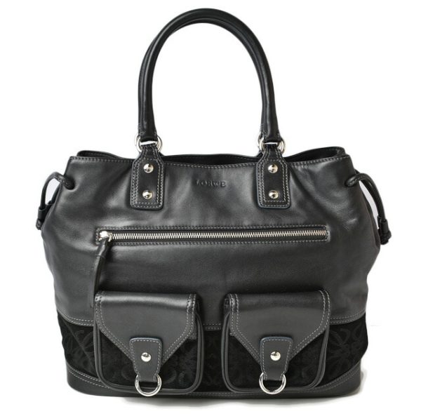 230335 lo 1 Loewe Tote Bag Anagram Black