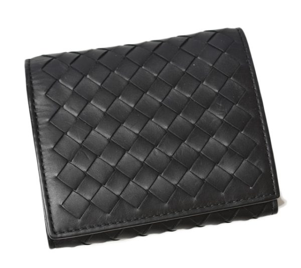 230336 bv 1 Bottega Veneta Intrecciato Mini Wallet Black